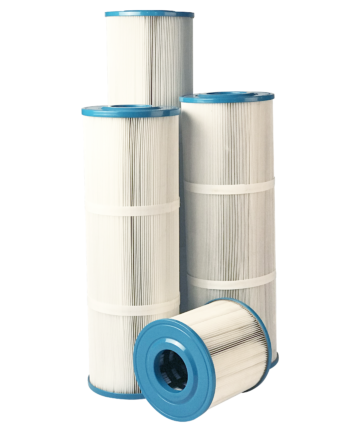 A family of Emaux cartridge filter element of various sizes for CF series cartridge filters.