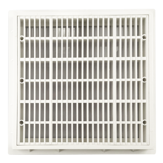 Emaux EM2812 276mm x 276mm square main drain cover in white