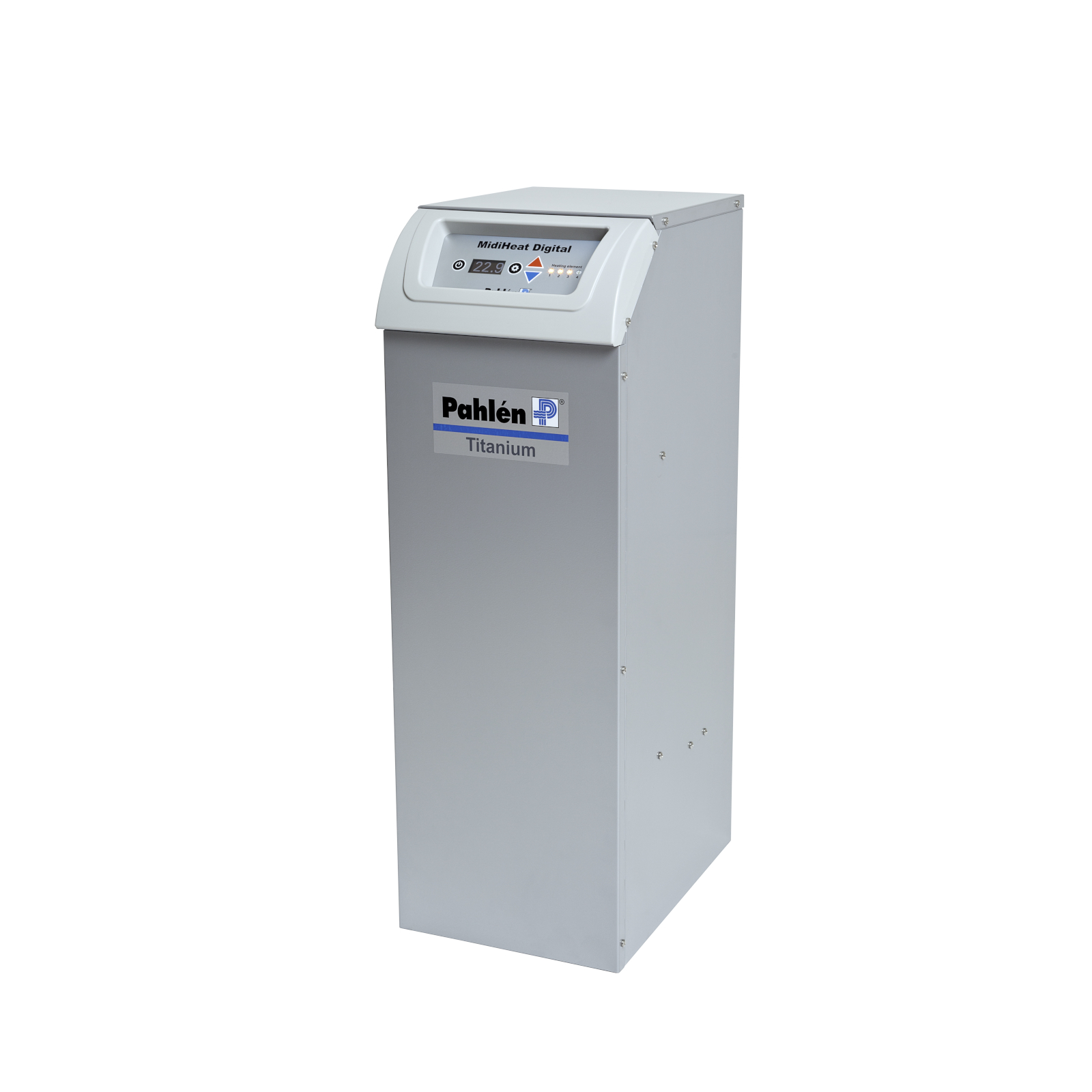 Pahlén MidiHeat electric heater which has a small control pad at top.