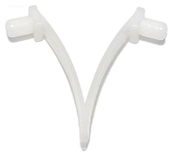 White-coloured v-shaped clip