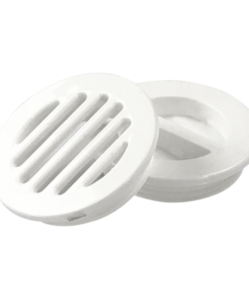 Emaux white covers model EM2822B for suction fittings.