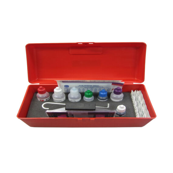 Pentair R151716 PRO11 Professional Test Lab (a red box that houses multiple test solutions)