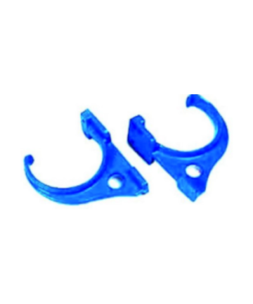 A pair of Pentair R221046 #165 blue hose hangers