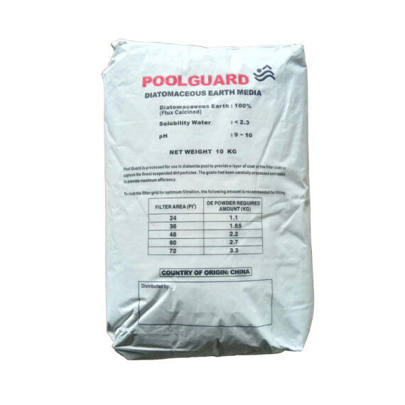 Pool Guard diatomaceous earth in white bag, 10 lbs, for pool DE filters