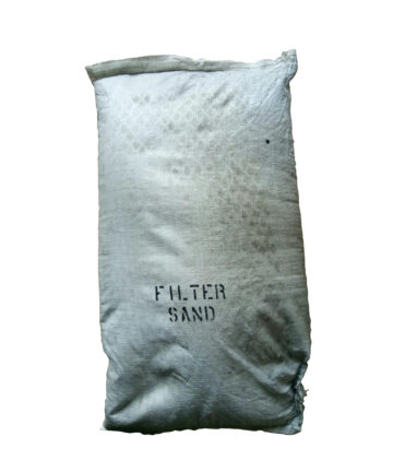 White woven bag for sand
