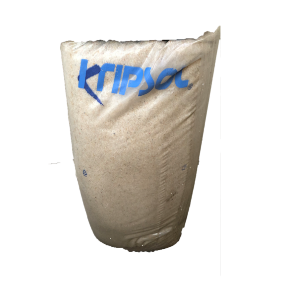 A bag of Kripsol sand filter media, 25kg