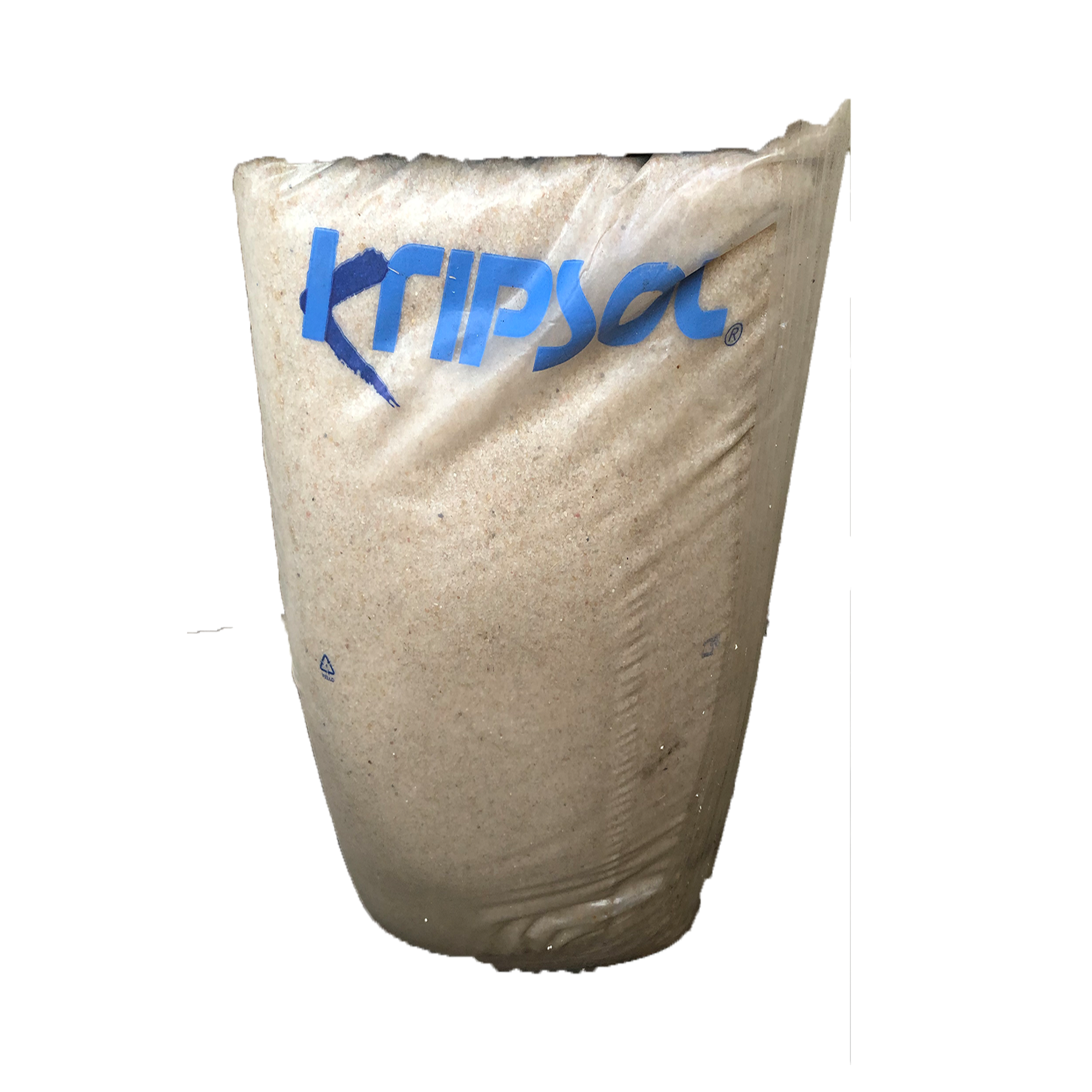 A bag of Kripsol sand filter media, 25kg