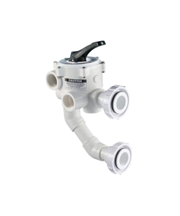 Pentair backwash valves in white PVC body complete with plumbing kit for sand and D.E. filters