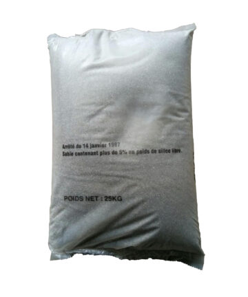 0.6-1.25mm grain-size sand in transparent plastic bag, 25kg, for pool filters
