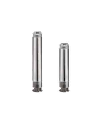 A pair of Saci AS series submersible pumps in stainless steel body
