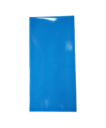 A single rectangular cobalt blue glazed tile