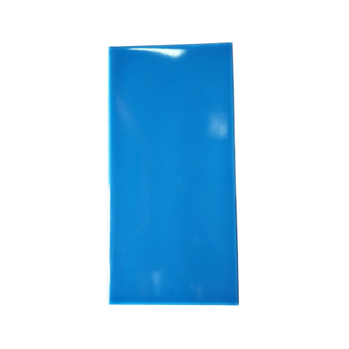 A single rectangular cobalt blue glazed tile