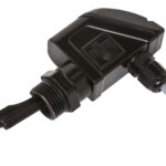 Black-coloured threaded flow switch