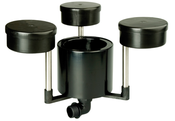 Messner Floating Skimmer 140 in thermoplastic black ABS.